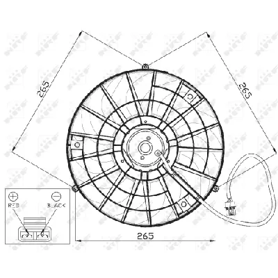 Ventilator, hlađenje motora NRF NRF 47483 IC-CFC22A