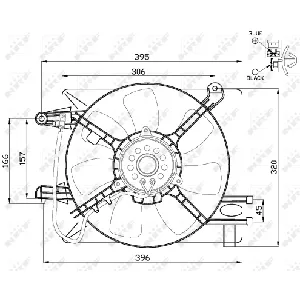 Ventilator, hlađenje motora NRF NRF 47486 IC-CFC22D