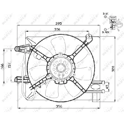 Ventilator, hlađenje motora NRF NRF 47486 IC-CFC22D