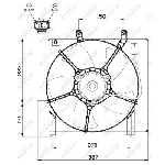 Ventilator, hlađenje motora NRF NRF 47487 IC-CFC22E