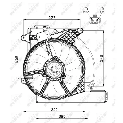 Ventilator, hlađenje motora NRF NRF 47488 IC-CFC22F