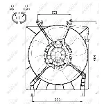 Ventilator, hlađenje motora NRF NRF 47492 IC-CFC233