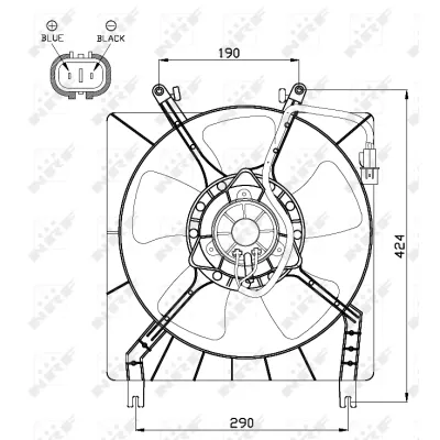 Ventilator, hlađenje motora NRF NRF 47492 IC-CFC233