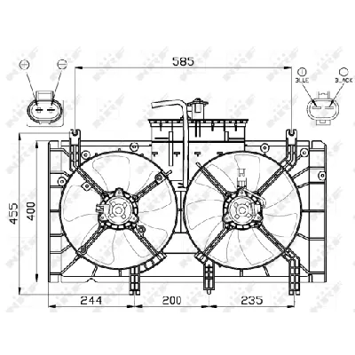 Ventilator, hlađenje motora NRF NRF 47493 IC-CFC234