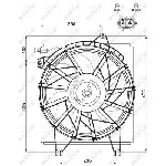 Ventilator, hlađenje motora NRF NRF 47499 IC-CFC23A