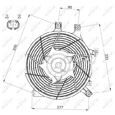 Ventilator, hlađenje motora NRF NRF 47500 IC-CFC23B