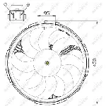 Ventilator, hlađenje motora NRF NRF 47507 IC-CFC240