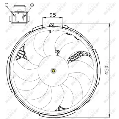 Ventilator, hlađenje motora NRF NRF 47507 IC-CFC240