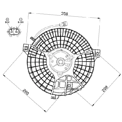 Ventilator, hlađenje motora NRF NRF 47510 IC-D11F02