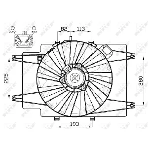 Ventilator, hlađenje motora NRF NRF 47513 IC-CFC245