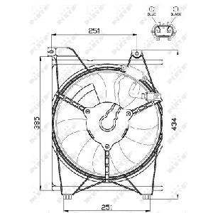 Ventilator, hlađenje motora NRF NRF 47515 IC-CFC247