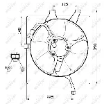 Ventilator, hlađenje motora NRF NRF 47517 IC-CFC249