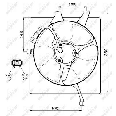 Ventilator, hlađenje motora NRF NRF 47517 IC-CFC249