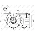 Ventilator, hlađenje motora NRF NRF 47525 IC-CFC24F