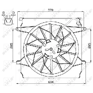 Ventilator, hlađenje motora NRF NRF 47529 IC-CFC253