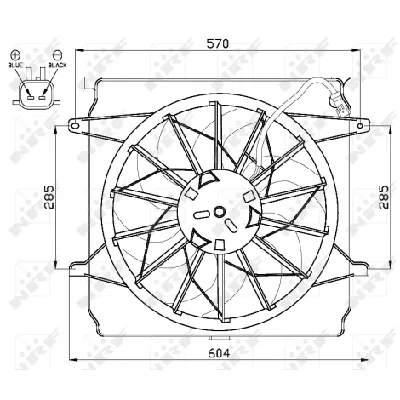 Ventilator, hlađenje motora NRF NRF 47529 IC-CFC253