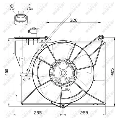 Ventilator, hlađenje motora NRF NRF 47530 IC-CFC254