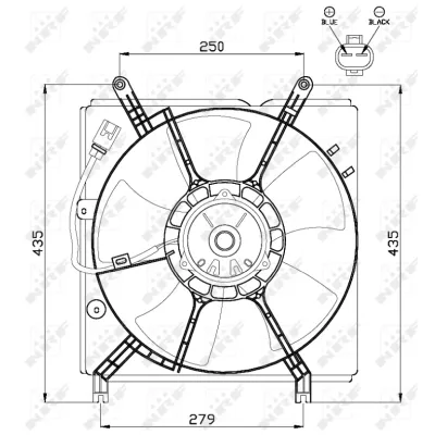 Ventilator, hlađenje motora NRF NRF 47534 IC-CFC258