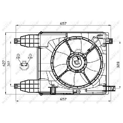 Ventilator, hlađenje motora NRF NRF 47537 IC-CFC25A