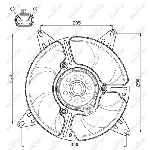Ventilator, hlađenje motora NRF NRF 47543 IC-CFC25E