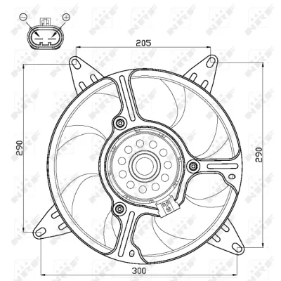 Ventilator, hlađenje motora NRF NRF 47543 IC-CFC25E