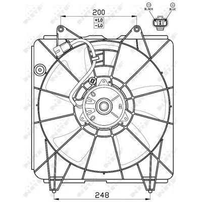 Ventilator, hlađenje motora NRF NRF 47545 IC-CFC260