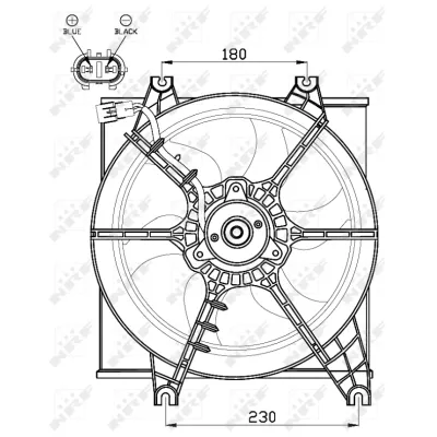 Ventilator, hlađenje motora NRF NRF 47546 IC-CFC261