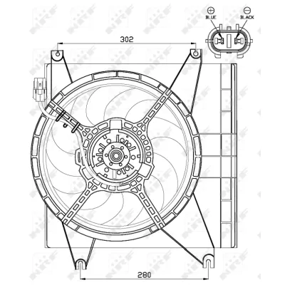 Ventilator, hlađenje motora NRF NRF 47547 IC-CFC262