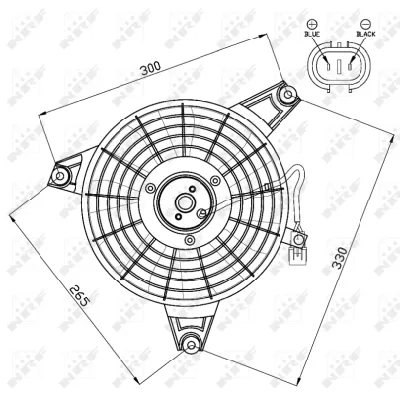 Ventilator, hlađenje motora NRF NRF 47548 IC-CFC263