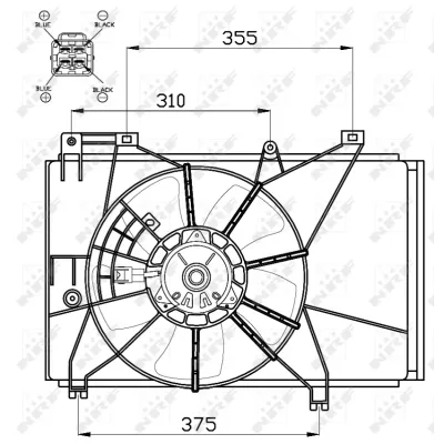 Ventilator, hlađenje motora NRF NRF 47551 IC-CFC266