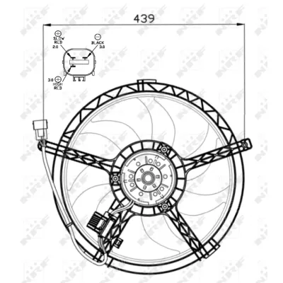 Ventilator, hlađenje motora NRF NRF 47553 IC-CFC268