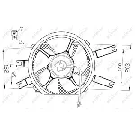 Ventilator, hlađenje motora NRF NRF 47554 IC-CFC269