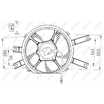 Ventilator, hlađenje motora NRF NRF 47554 IC-CFC269