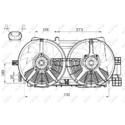 Ventilator, hlađenje motora NRF NRF 47556 IC-CFC26B