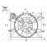 Ventilator, hlađenje motora NRF NRF 47564 IC-D09BBC