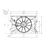 Ventilator, hlađenje motora NRF NRF 47578 IC-D09BC8