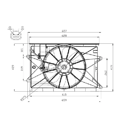 Ventilator, hlađenje motora NRF NRF 47578 IC-D09BC8