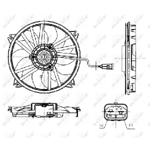 Ventilator, hlađenje motora NRF NRF 47665 IC-D11D48