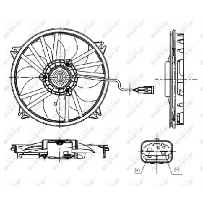 Ventilator, hlađenje motora NRF NRF 47665 IC-D11D48