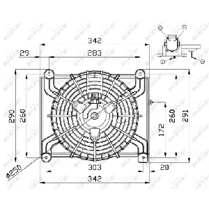 Ventilator, hlađenje motora NRF NRF 47668 IC-D09BD1