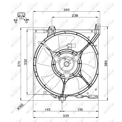 Ventilator, hlađenje motora NRF NRF 47670 IC-D09BD3