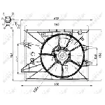 Ventilator, hlađenje motora NRF NRF 47671 IC-D09BD4