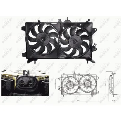 Ventilator, hlađenje motora NRF NRF 47676 IC-D11D4A