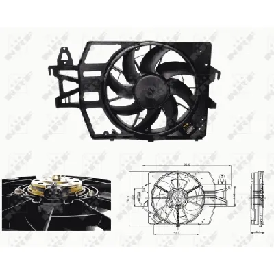 Ventilator, hlađenje motora NRF NRF 47683 IC-D11D50