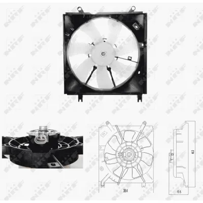 Ventilator, hlađenje motora NRF NRF 47696 IC-D11D5B