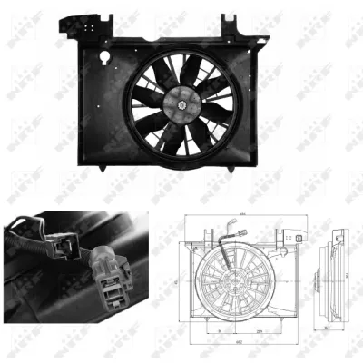 Ventilator, hlađenje motora NRF NRF 47703 IC-D11D61