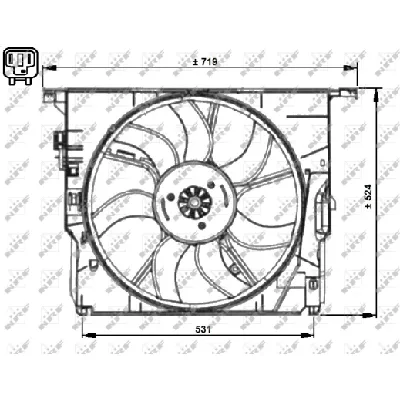 Ventilator, hlađenje motora NRF NRF 47727 IC-DF1C9E