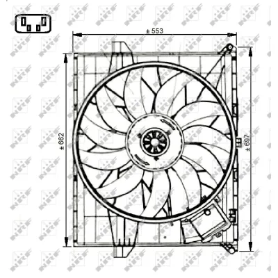Ventilator, hlađenje motora NRF NRF 47731 IC-DF1C9F