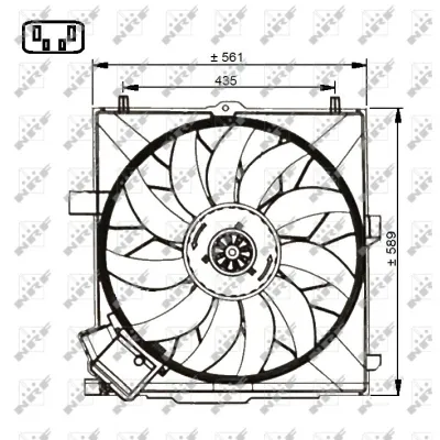 Ventilator, hlađenje motora NRF NRF 47732 IC-DF1CA0