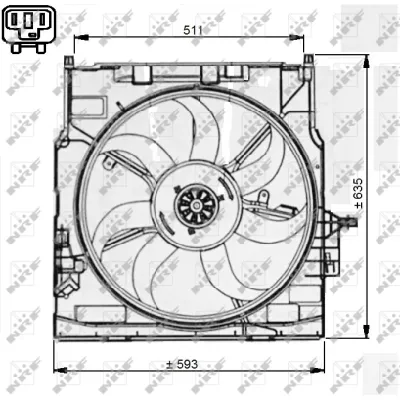 Ventilator, hlađenje motora NRF NRF 47733 IC-DF1CA1